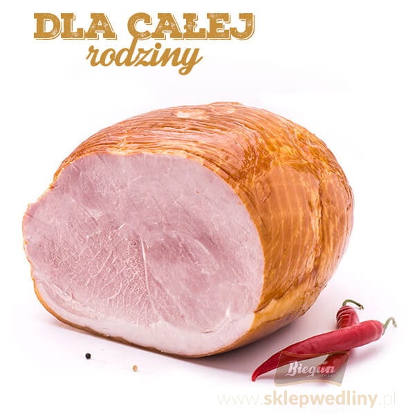 Szynka Szefa Biegun – Królowa Twojego Przyjęcia! Imponująca, soczysta i aromatyczna szynka pieczona w całości z delikatną okrywą tłuszczyku. Idealna na specjalne okazje, która zachwyci wszystkich gości.