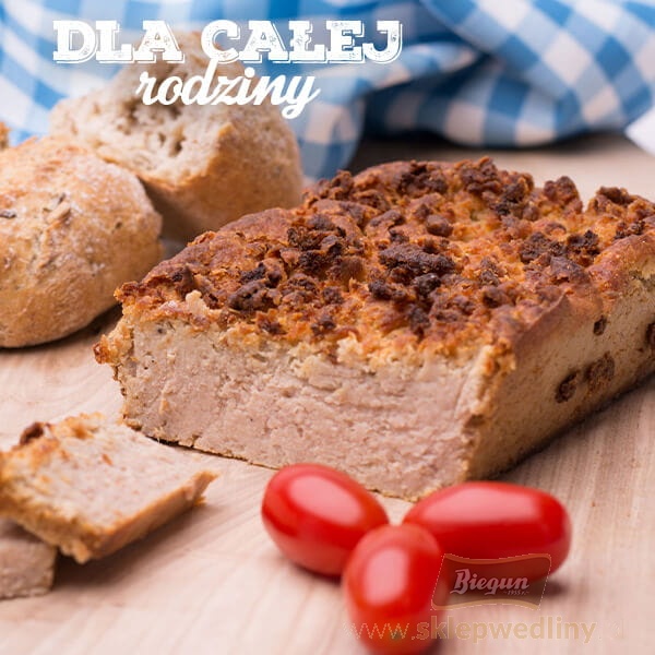 Pasztet Zapiekany z Żurawiną Biegun – Smak Dzieciństwa z Niespodzianką! Odkryj rewelacyjny pasztet drobiowo-wieprzowy, zapiekany z chrupiącą kruszonką. Z dodatkiem wątróbki i kaszy mannej, smakuje jak domowy, z wyjątkową nutą żurawiny.