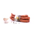 Smakowite Frankfurterki Surowe Podwędzane Biegun! Uwielbiane na całym świecie, z 109g mięsa wieprzowego na 100g i wysoką zawartością białka. Idealne na szybką przekąskę lub sycący posiłek. Z dodatkiem gałki muszkatołowej.